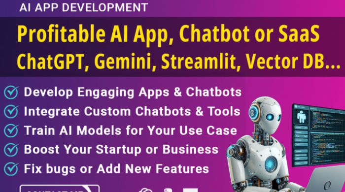 I will do ai mobile app development ai website ai saas as ai developer
